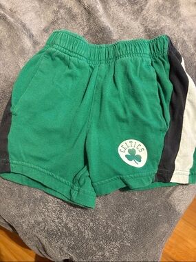 Celtics Green Kids Athletic Shorts with Side Panels